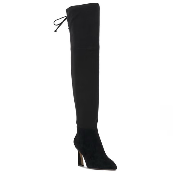 VINCE CAMUTO OVER THE KNEE DRAWSTRING BOOTS STILETTO HEEL DESIGNER VINCE - Picture 1 of 8